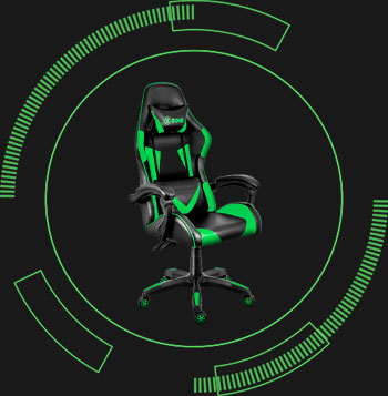 Cadeira Gamer CGR-01 Verde e Preto-4 Cadeira Gamer CGR-01 Verde e Preto